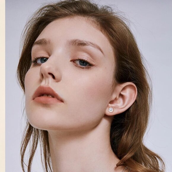 6 Pairs Stainless Steel 18K Gold Plated Cubic Zirconia Stud Earrings for Women M - Picture 7 of 7